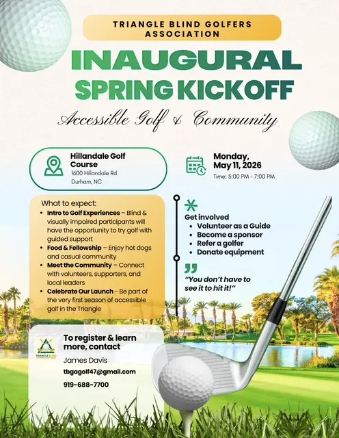 Triangle Blind Golf Association Inaugural Spring Kickoff